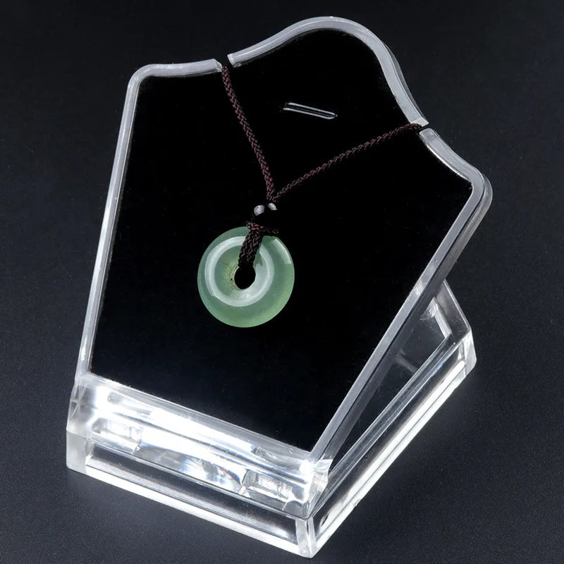 20Mm Circle Donut Healing Crystals Necklace Natural Chakra Gemstone Stone Amulet Lucky Coin Donuts Charm Protection Quartz Agate