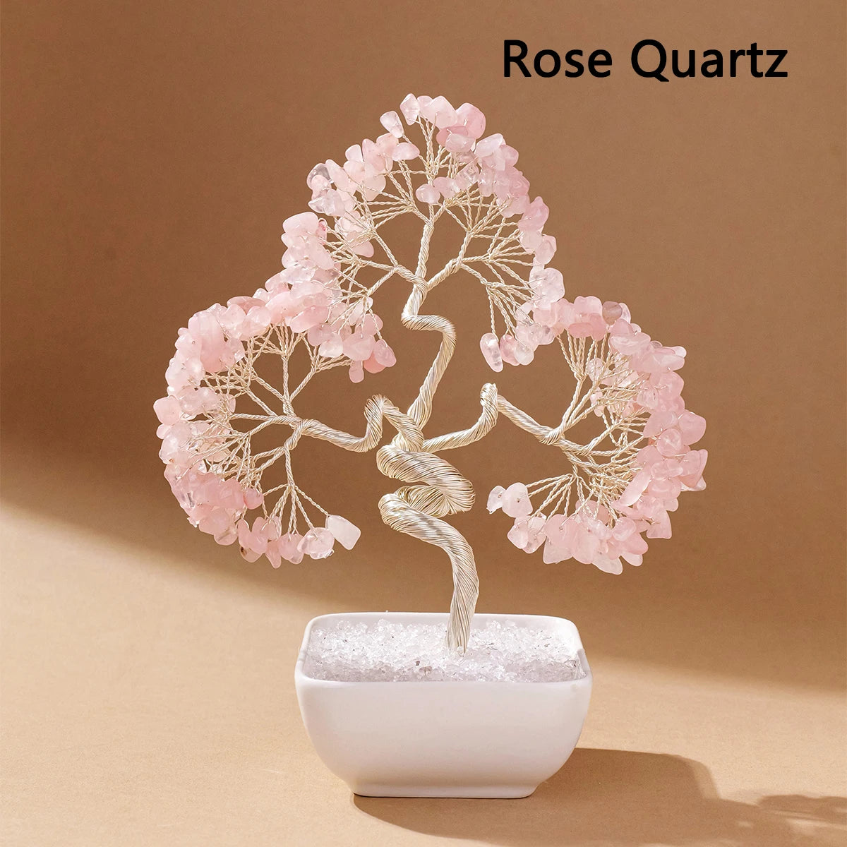 1PC Crystal Tree Natural Gemstone Bonsai with Copper Wire Vibrant Hand Crafted Home Decor Perfect Gift Christmas Halloween