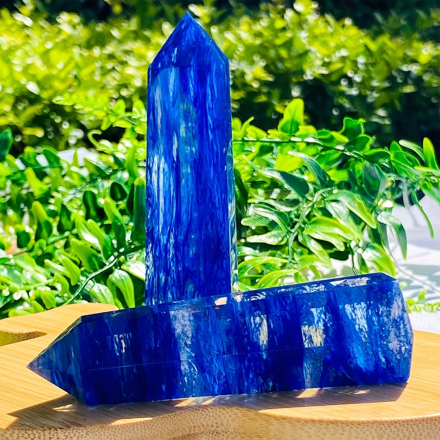 Clear Blue Smelt Quartz Tower, Blue Smelting Crystal Obelisk, Crystal Quartz Tower/Wand, Crystal Chakra Gemstone Tower C399