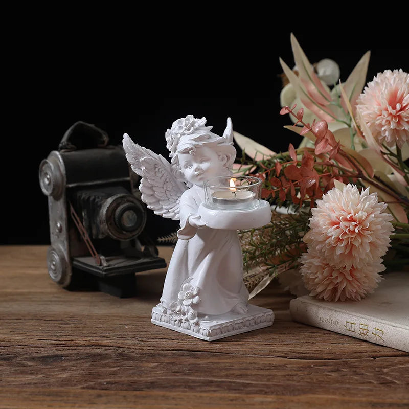 Candle Cup Holders Angel Candlestick Decoration Decoration Restaurant Romantic Candlelight Dinner Layout Room Tabletop Decor