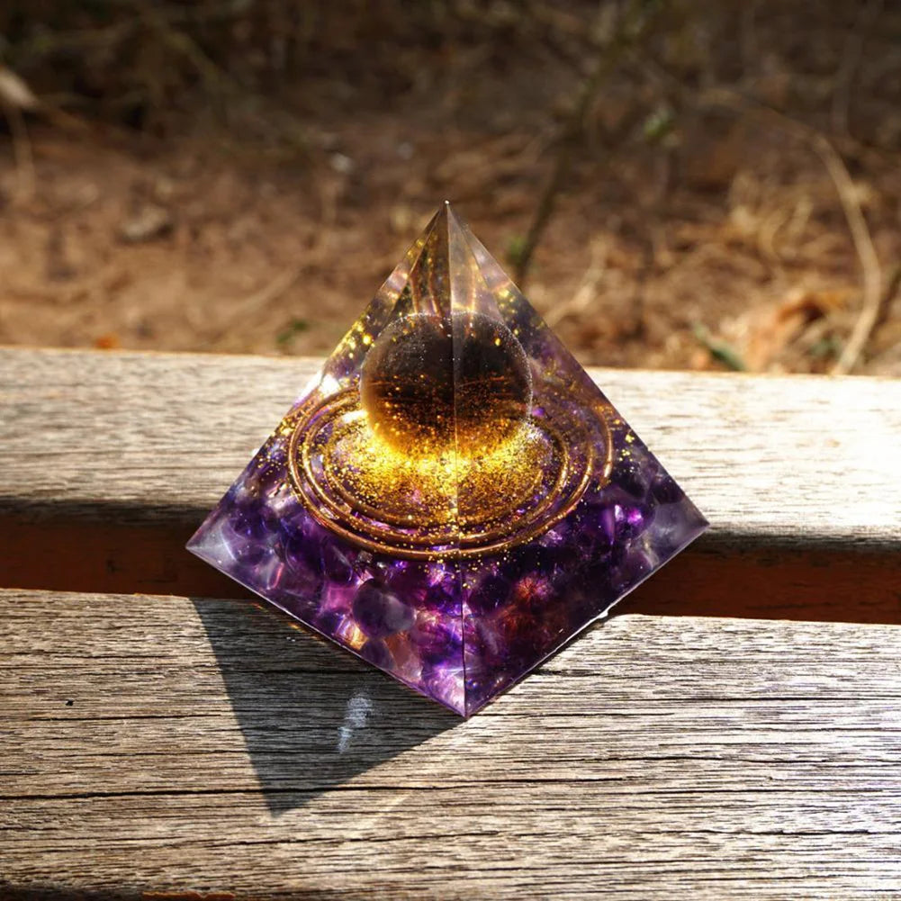 Natural Stone Crystal Orgonite Pyramid Reiki Chakra Healing Gemstone Tower Meditation Protection Office Decor Gifts