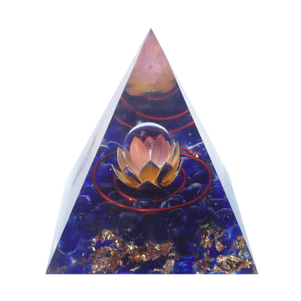 Natural Stone Crystal Orgonite Pyramid Reiki Chakra Healing Gemstone Tower Meditation Protection Office Decor Gifts