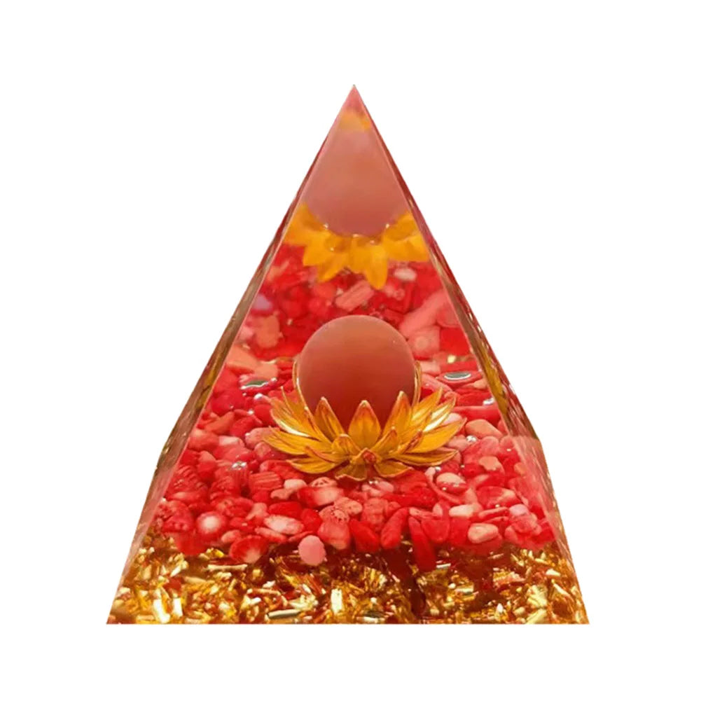 Natural Stone Crystal Orgonite Pyramid Reiki Chakra Healing Gemstone Tower Meditation Protection Office Decor Gifts