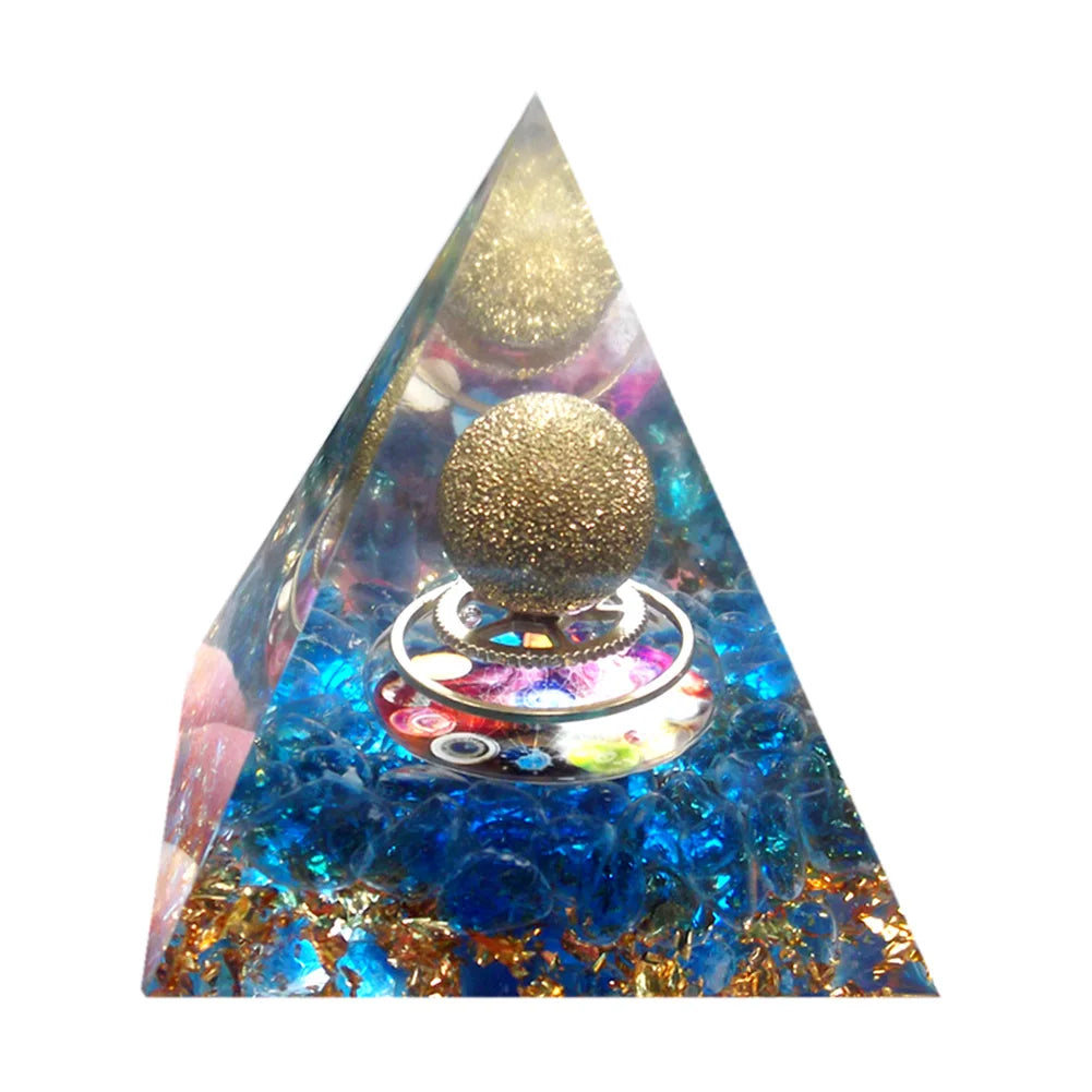 Natural Stone Crystal Orgonite Pyramid Reiki Chakra Healing Gemstone Tower Meditation Protection Office Decor Gifts