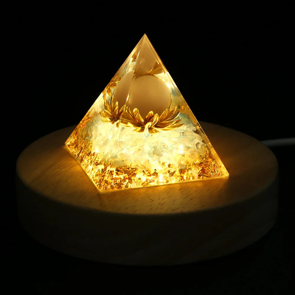 Natural Stone Crystal Orgonite Pyramid Reiki Chakra Healing Gemstone Tower Meditation Protection Office Decor Gifts