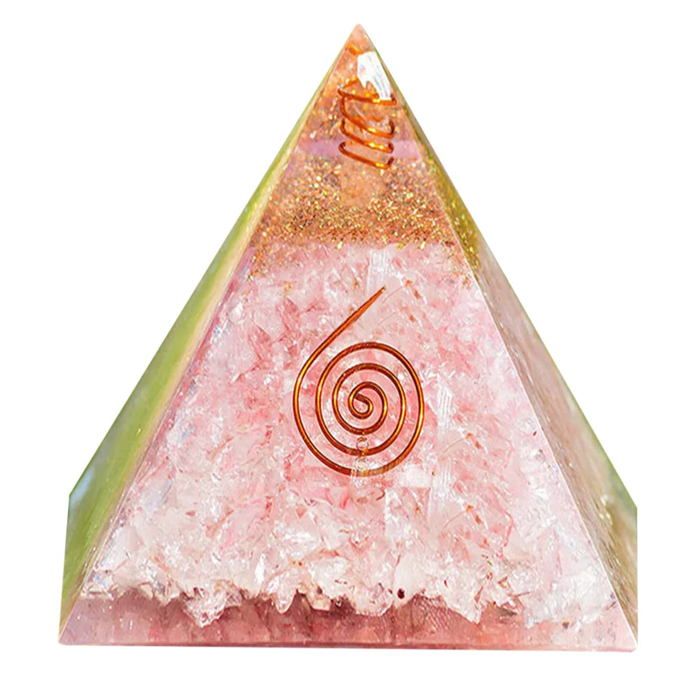Natural Stone Crystal Orgonite Pyramid Reiki Chakra Healing Gemstone Tower Meditation Protection Office Decor Gifts